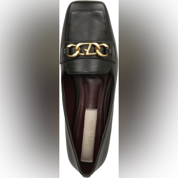 Franco Sarto women’s Tiari Elegant Black slip onLoafers w/ Gold Accent sz 8.5M - Picture 5 of 15